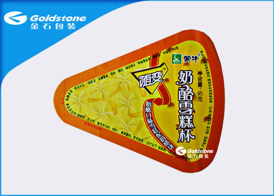 Drop Shaped Disposable Heat Seal Foil Lids Sealing For Dairy Packaging