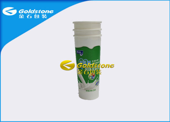 Flexography 인쇄 플라스틱 요구르트 컵 콘테이너, 찬 채우는 플라스틱 밀크 셰이크 컵